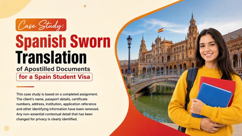 Case Study Spanish Sworn Translation Spain Student Visa